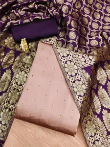 MANVAA Ethnic Motifs Woven Design Unstitched Dress Material