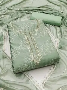 MANVAA Floral Embellished Unstitched Dress Material