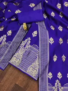 MANVAA Floral Woven Design Unstitched Dress Material