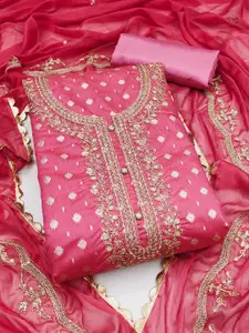 MANVAA Embellished Unstitched Dress Material