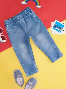 Pantaloons Baby Girls Heavy Fade Stretchable Jeans