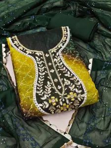 MANVAA Embellished Organza Unstitched Dress Material