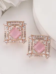 KARATCART Rose Gold Plated Contemporary Stud Earrings
