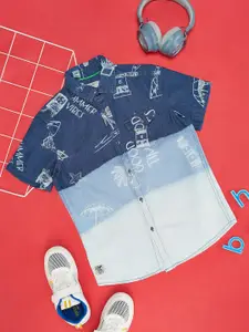 Pantaloons Junior Boys Printed Pure Cotton Casual Shirt