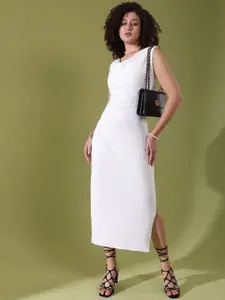 Selvia Self Design Sheath Midi Dress