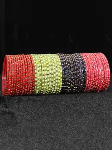 LAVAZZA Set of 48 Crystals Studded Glass Bangles