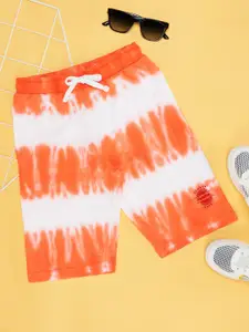 Pantaloons Junior Boys Tie & Dye Printed Mid-Rise Cotton Regular Shorts
