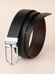 LOUIS STITCH Men Textured Leather Reversible Formal Belt