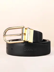 LOUIS STITCH Men Textured Leather Reversible Formal Belt