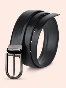 LOUIS STITCH Men Textured Leather Reversible Formal Belt