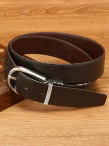 LOUIS STITCH Men Textured Leather Reversible Formal Belt