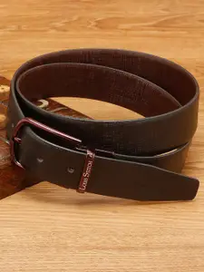 LOUIS STITCH Men Textured Leather Reversible Formal Belt