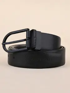 LOUIS STITCH Men Textured Leather Reversible Formal Belt