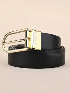 LOUIS STITCH Men Textured Leather Reversible Formal Belt
