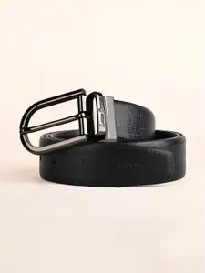 LOUIS STITCH Men Textured Leather Reversible Formal Belt