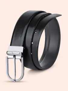 LOUIS STITCH Men Textured Leather Reversible Formal Belt