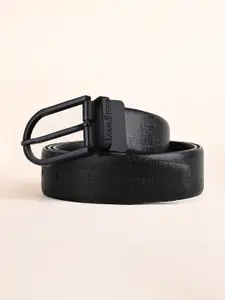LOUIS STITCH Men Textured Leather Reversible Formal Belt