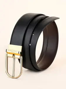 LOUIS STITCH Men Textured Leather Reversible Formal Belt
