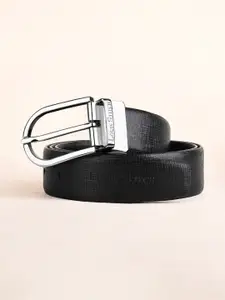 LOUIS STITCH Men Textured Leather Reversible Formal Belt