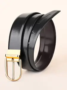 LOUIS STITCH Men Textured Leather Reversible Formal Belt