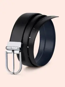LOUIS STITCH Men Textured Leather Reversible Formal Belt