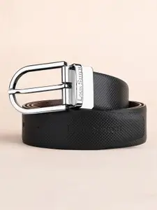 LOUIS STITCH Men Textured Leather Reversible Formal Belt