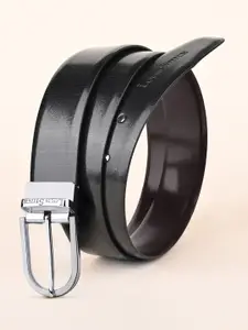 LOUIS STITCH Men Textured Leather Reversible Formal Belt