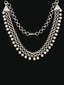 925 SILLER 925 Pure Silver Rhodium-Plated Necklace