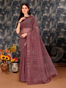Indian Women Embellished Beads and Stones Saree