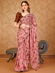 Indian Women Indian Floral Printed Ready To Wear Saree