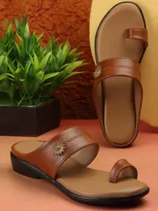 sneakers villa Textured One Toe Flats