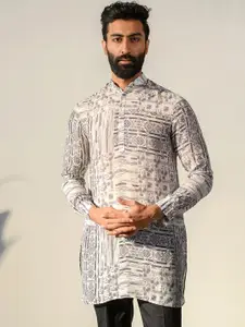 QB MEN Ethnic Motifs Printed Straight Kurta