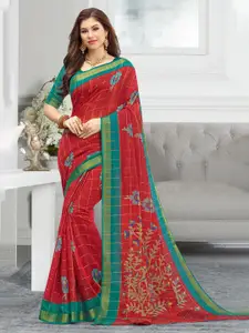 Reeta Fashion Floral Printed Zari Pure Cotton Saree