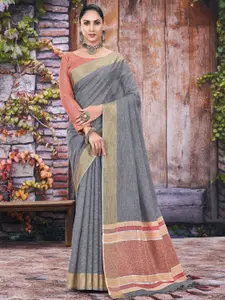 Reeta Fashion Woven Design Zari Saree With Tassels