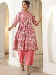 JISORA Printed Pure Cotton Top & Trousers With Shrug