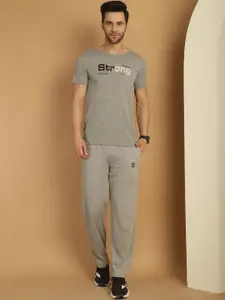 MACK JONNEY Printed T-Shirt With Trousers Tracksuit