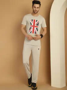 MACK JONNEY Printed T-Shirt With Trousers Tracksuit