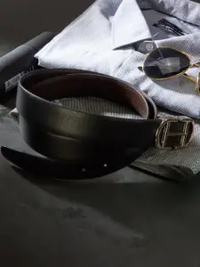 KEZRO Men Textured Reversible Formal Belt