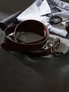 KEZRO Men Textured Leather Belt