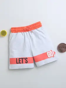 BUMZEE Boys Colourblocked Mid-Rise Cotton Shorts