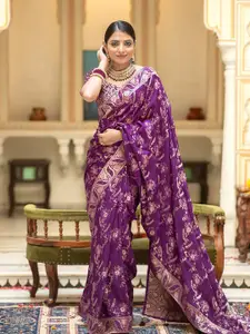 KALINI Woven Design Zari Silk Saree