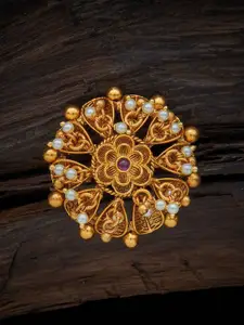 Kushal's Fashion Jewellery Gold-Plated Beads-Beaded Ring
