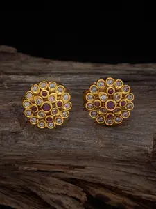 Kushal's Fashion Jewellery Gold-Plated Stone-Studded Antique Adjustable Toe Rings