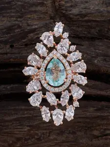 Kushal's Fashion Jewellery Embellished Bridal Rhodium -Plated Zircon Studded Mangalsutra