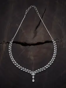 Kushal's Fashion Jewellery Copper Cubic Zirconia Studded Necklace