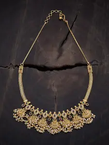 Kushal's Fashion Jewellery Copper Gold-Plated Artificial Beads Beaded Antique Necklace