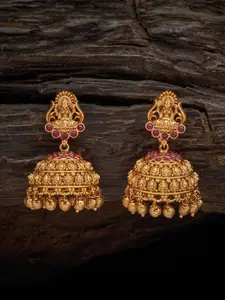 Kushal's Fashion Jewellery Gold-Plated Classic Jhumkas Earrings