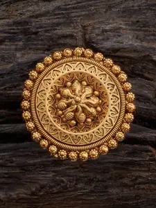 Kushal's Fashion Jewellery Gold-Plated Antique Adjustable Finger Ring