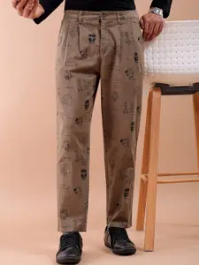 The Indian Garage Co Abstract Printed Cotton Loose Fit Trouser