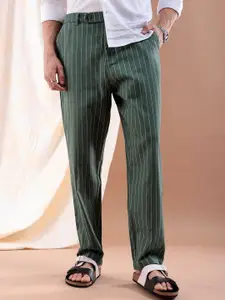 The Indian Garage Co Striped Loose Fit Trouser